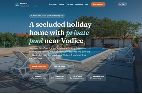 PRIKA Pool House — primjer web projekta iz Brendhaus referenci